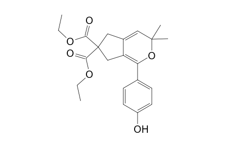 Diethyl 1-(4-hydroxyphenyl)-3,3-dimethyl-3,5-dihydrocyclopenta[c]pyran-6,6(7H)-dicarboxylate