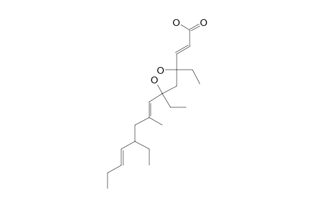 4,6-DIHYDROXY-8-METHYL-4,6,10-TRIETHYLDECA-2,7,11-TRIENOIC-ACID