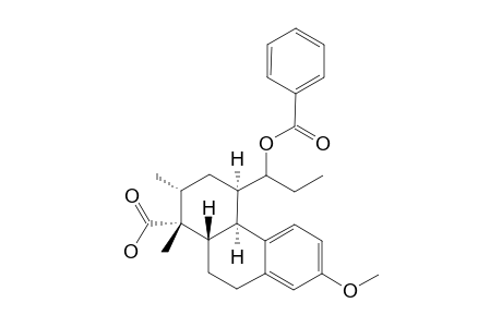 (1RS,2RS,4RS,4ASR,10ASR)-4-(1'-BENZOYLOXYPROPYL)-1,2-DIMETHYL-7-METHOXY-3,4,4A,9,10,10A-HEXAHYDROPHENANTHRENE-1(2H)-CARBOXYLIC-ACID