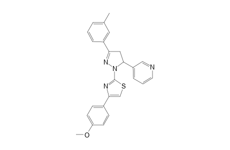 4-(4-Methoxyphenyl)-2-[3-(m-tolyl)-5-(3-pyridyl)-2-pyrazolin-1-yl]thiazole