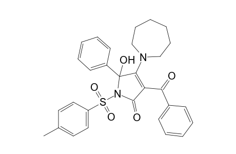 4-(1-azepanyl)-3-benzoyl-5-hydroxy-1-(4-methylphenyl)sulfonyl-5-phenyl-2-pyrrolone