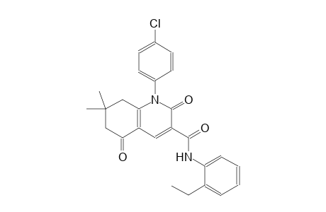 1-(4-chlorophenyl)-N-(2-ethylphenyl)-7,7-dimethyl-2,5-dioxo-1,2,5,6,7,8-hexahydro-3-quinolinecarboxamide