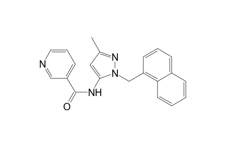 N-[5-methyl-2-(1-naphthalenylmethyl)-3-pyrazolyl]-3-pyridinecarboxamide