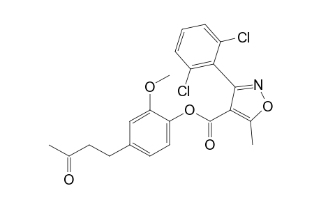 3-(2,6-dichlorophenyl)-5-methyl-4-isoxazolecarboxylic acid, 2-methoxy-4-(3-oxobutyl)phenyl ester