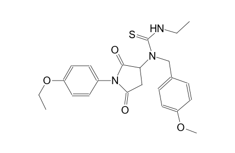 N-[1-(4-ethoxyphenyl)-2,5-dioxo-3-pyrrolidinyl]-N'-ethyl-N-(4-methoxybenzyl)thiourea