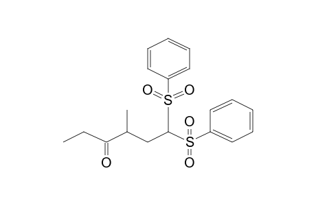 6,6-Bis-benzenesulfonyl-4-methyl-hexan-3-one