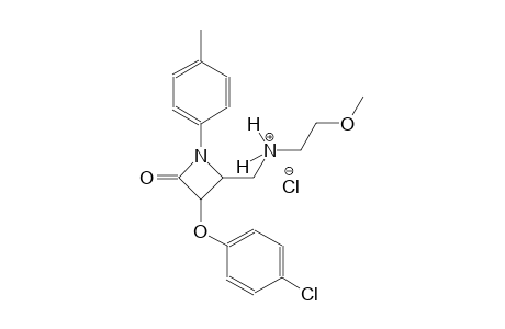 2-azetidinemethanaminium, 3-(4-chlorophenoxy)-N-(2-methoxyethyl)-1-(4-methylphenyl)-4-oxo-, chloride