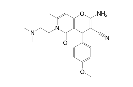 2-amino-6-[2-(dimethylamino)ethyl]-4-(4-methoxyphenyl)-7-methyl-5-oxo-5,6-dihydro-4H-pyrano[3,2-c]pyridine-3-carbonitrile