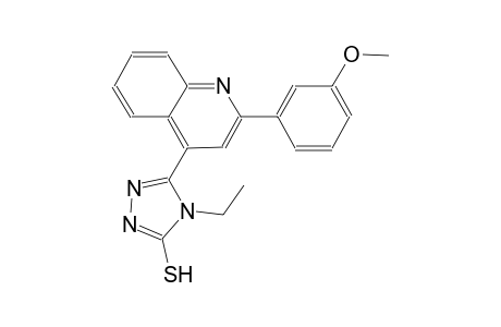 4-ethyl-5-[2-(3-methoxyphenyl)-4-quinolinyl]-4H-1,2,4-triazole-3-thiol