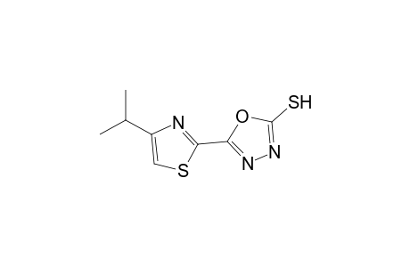 5-(4-isopropylthiazol-2-yl)-1,3,4-oxadiazole-2-thiol