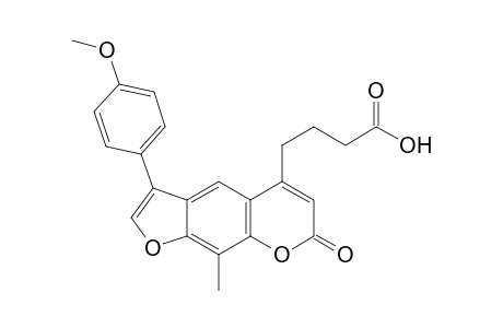 4-[3-(4-methoxyphenyl)-9-methyl-7-oxidanylidene-furo[3,2-g]chromen-5-yl]butanoic acid