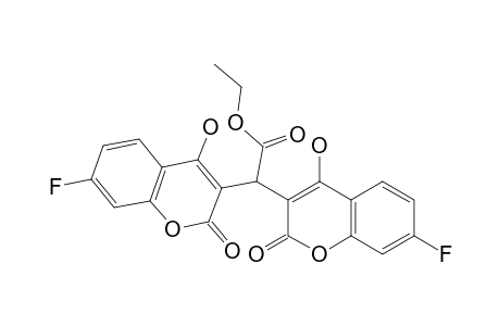 bis[7-fluoro-4-hydroxy-2-oxo-2H-1-benzopyran-3-yl]acetic acid, ethyl ester