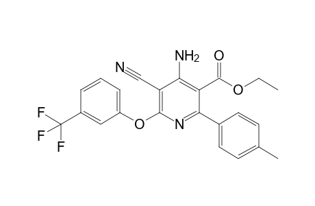 2-(4-Methylphenyl)-4-amino-3-[ethoxycarbonyl]-5-cyano-6-[(3-trifluoromethyl)phenoxy]-pyridine