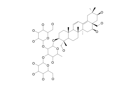 ClINOPODISIDE-G;3-BETA,16-BETA,21-BETA,23,28-PENTAHYDROXY-OLEANA-11,13(18)-DIEN-3-YL-[BETA-D-GLUCOPYRANOSYL-(1->2)]-[BETA-D-GLUCOPYRANOSYL-(1->3)]-