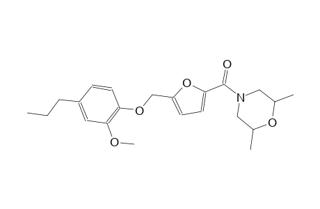 4-{5-[(2-methoxy-4-propylphenoxy)methyl]-2-furoyl}-2,6-dimethylmorpholine