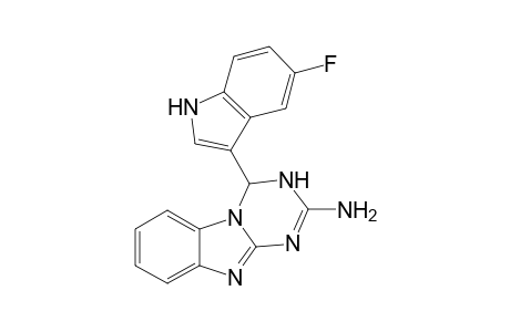 [1,3,5]triazino[1,2-a]benzimidazol-2-amine, 4-(5-fluoro-1H-indol-3-yl)-3,4-dihydro-