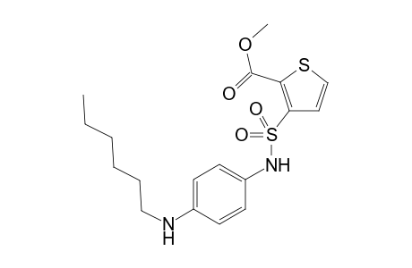 Methyl 3-(N-(4-(hexylamino)phenyl)sulfamoyl)thiophene-2-carboxylate