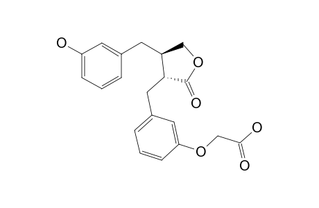 (+-)-trans-2-(3-Carboxymethoxybenzyl)-3-(3'-hydroxybenzyl)butyrolactone