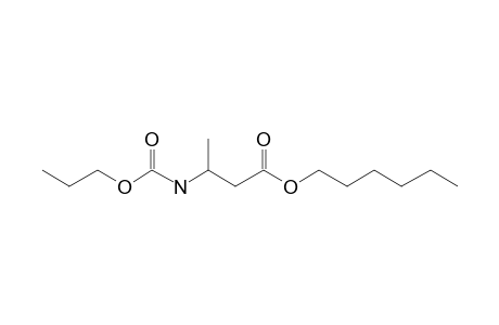 3-Aminobutyric acid, N-propoxycarbonyl-, hexyl ester