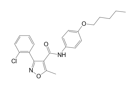 3-(2-Chlorophenyl)-5-methyl-N-[4-(pentyloxy)phenyl]-4-isoxazolecarboxamide
