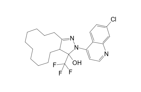 4-(3-Hydroxy-3-trifluoromethyl-3,3A,4,5,6,7,8,9,10,11,12,13-dodecahydrocyclododeca[C]pyrazol-2-yl)-7-chloroquinoline