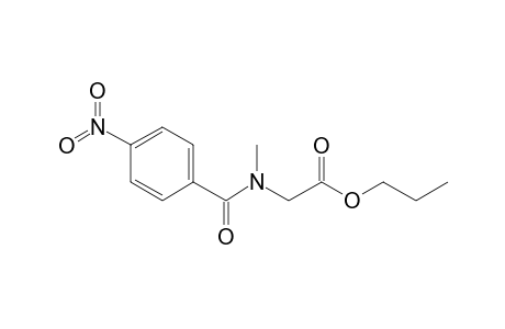 Sarcosine, N-(4-nitrobenzoyl-, propyl ester