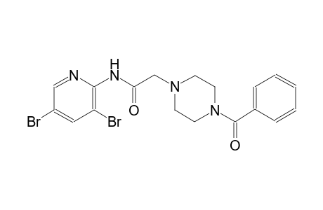 2-(4-benzoyl-1-piperazinyl)-N-(3,5-dibromo-2-pyridinyl)acetamide