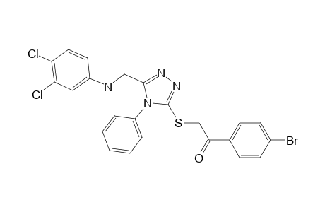 1-(4-Bromophenyl)-2-[[5-[(3,4-dichloroanilino)methyl]-4-phenyl-1,2,4-triazol-3-yl]sulfanyl]ethanone