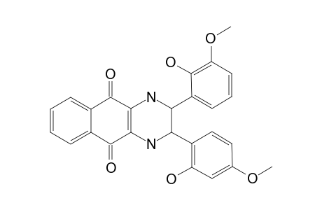 2,3-Di[(2'-hydroxy-3'-methoxy)phenyl]-trans-1,2,3,4-tetrahydrobenzo[g]quinoxaline-5,10-quinone