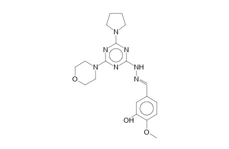 2-[(3-Hydroxy-4-methoxybenzylidene)hydrazino]-4-morpholino-6-(1-pyrrolidinyl)-1,3,5-triazine