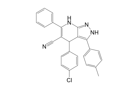4-(4-CHLOROPHENYL)-5-CYANO-4,7-DIHYDRO-3-(4-METHYLPHENYL)-6-PHENYL-2H-PYRAZOLO-[3,4-B]-PYRIDINE
