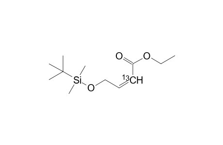 Ethyl [2-13C]-(Z)-4-((tert-butyldimethylsilyl)oxy)but-2-enoate