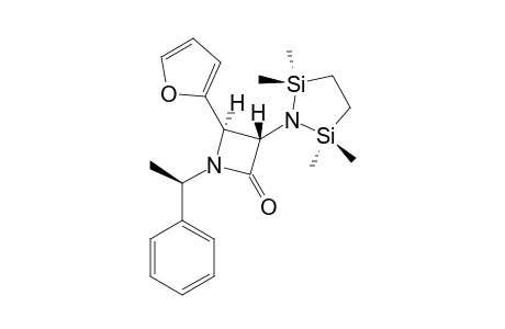 TRANS-(3R,4S)-1-(R)-(ALPHA-METHYLBENZYL)-3-(2,2,5,5-TETRAMETHYL-1-AZA-2,5-DISILACYCLOPENTYL)-4-(2'-FURYL)-2-AZETIDINONE