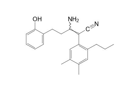 3-amino-5-(o-hydroxyphenyl)-2-(6-propyl-3,4-xylyl)-2-pentenenitrile