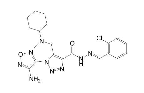 1-(4-amino-1,2,5-oxadiazol-3-yl)-N'-[(E)-(2-chlorophenyl)methylidene]-5-{[cyclohexyl(methyl)amino]methyl}-1H-1,2,3-triazole-4-carbohydrazide