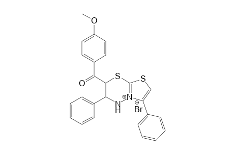 2-(4-Methoxybenzoyl)-3,6-diphenyl-2,3-dihydro-4H-thiazolo[2,3-b][1,3,4]thiadiazin-5-ium bromide