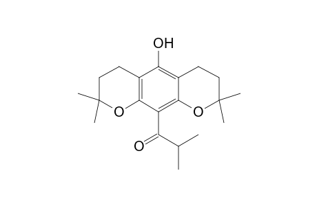 5-hydroxy-3,4,7,8-tetrahydro-2,2,8,8-tetramethyl-2H,6H-benzo[1,2-b:5,4-b']dipyran-10-yl isopropyl ketone