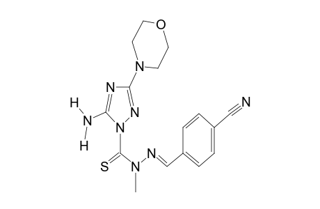 5-amino-N-[(4-cyanobenzylidene)amino]-N-methyl-3-morpholino-1,2,4-triazole-1-carbothioamide