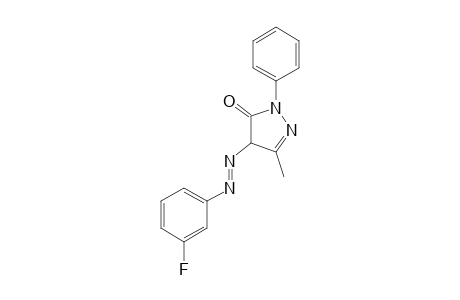 4-[(m-fluorophenyl)azo]-3-methyl-1-phenyl-2-pyrazolin-5-one