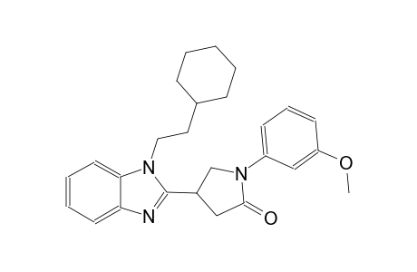 4-[1-(2-cyclohexylethyl)-1H-benzimidazol-2-yl]-1-(3-methoxyphenyl)-2-pyrrolidinone