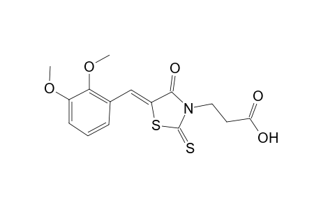 3-[(5Z)-5-(2,3-dimethoxybenzylidene)-4-keto-2-thioxo-thiazolidin-3-yl]propionic acid