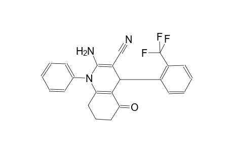 2-amino-5-oxo-1-phenyl-4-[2-(trifluoromethyl)phenyl]-1,4,5,6,7,8-hexahydro-3-quinolinecarbonitrile