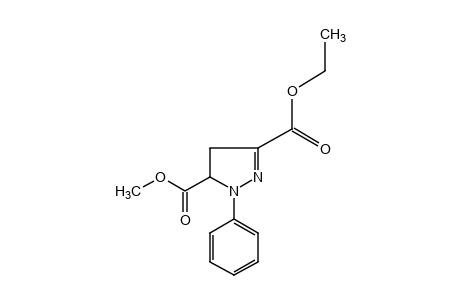 1-phenyl-2-pyrazoline-3,5-dicarboxylic acid, 3-ethyl methyl ester