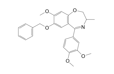 7-(benzyloxy)-2,3-dihydro-5-(3,4-dimethoxyphenyl)-8-methoxy-3-methyl-1,4-benzoxazepine