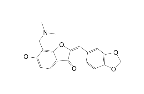 2-(2H-1,3-Benzodioxol-5-ylmethylidene)-7-[(dimethylamino)methyl]-6-hydroxy-1-benzofuran-3-one