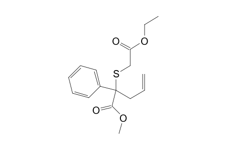 Methyl 2-phenyl-2-[(ethoxycarbonylmethyl)thio]-4-pentenoate