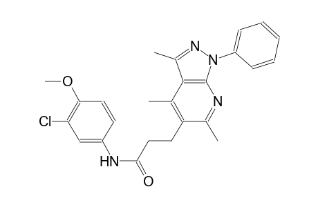 1H-pyrazolo[3,4-b]pyridine-5-propanamide, N-(3-chloro-4-methoxyphenyl)-3,4,6-trimethyl-1-phenyl-