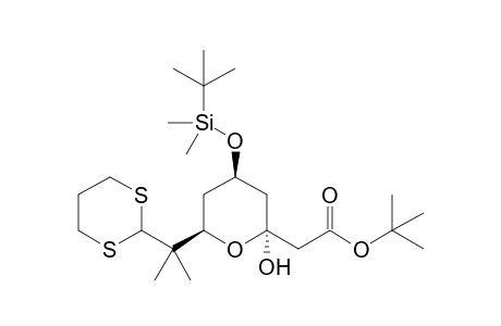 2-[(2S,4R,6R)-4-[tert-butyl(dimethyl)silyl]oxy-6-[1-(1,3-dithian-2-yl)-1-methyl-ethyl]-2-hydroxy-tetrahydropyran-2-yl]acetic acid tert-butyl ester