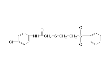 4'-chloro-2-{[2-(phenylsulfonyl)ethyl]thio}acetanilide