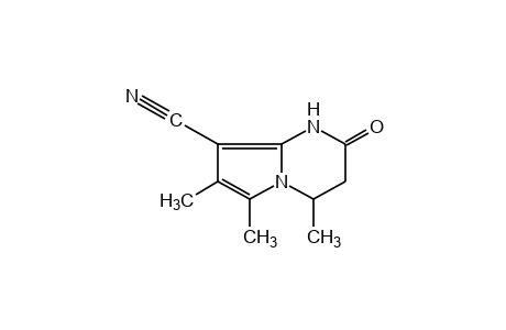 2-oxo-1,2,3,4-tetrahydro-4,6,7-trimethylpyrrolo[1,2-a]pyrimidine-8-carbonitrile